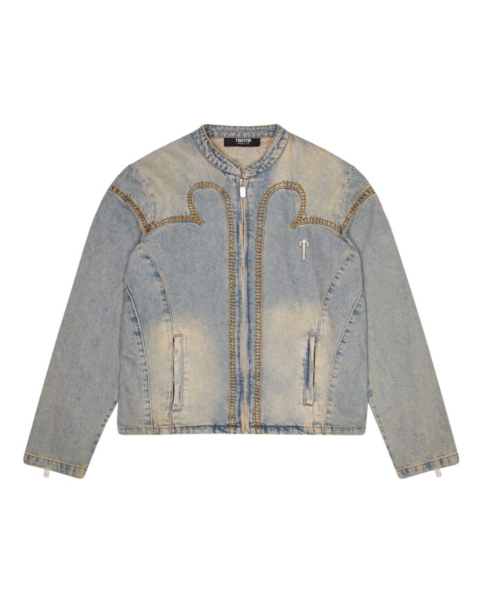 IRONGATE DENIM MOTOCROSS JACKET - SANDY BLUE
