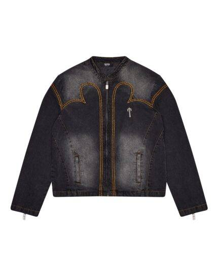 IRONGATE T PANEL DENIM JACKET - WASHED BLACK